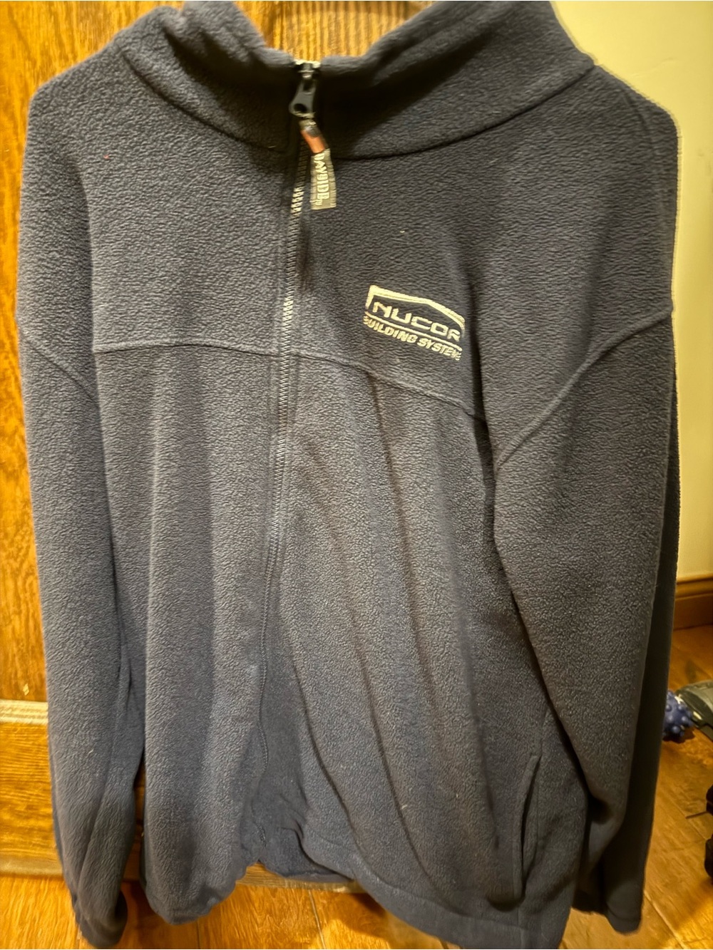 Navy Blue Full-Zip Fleece Jacket - Men